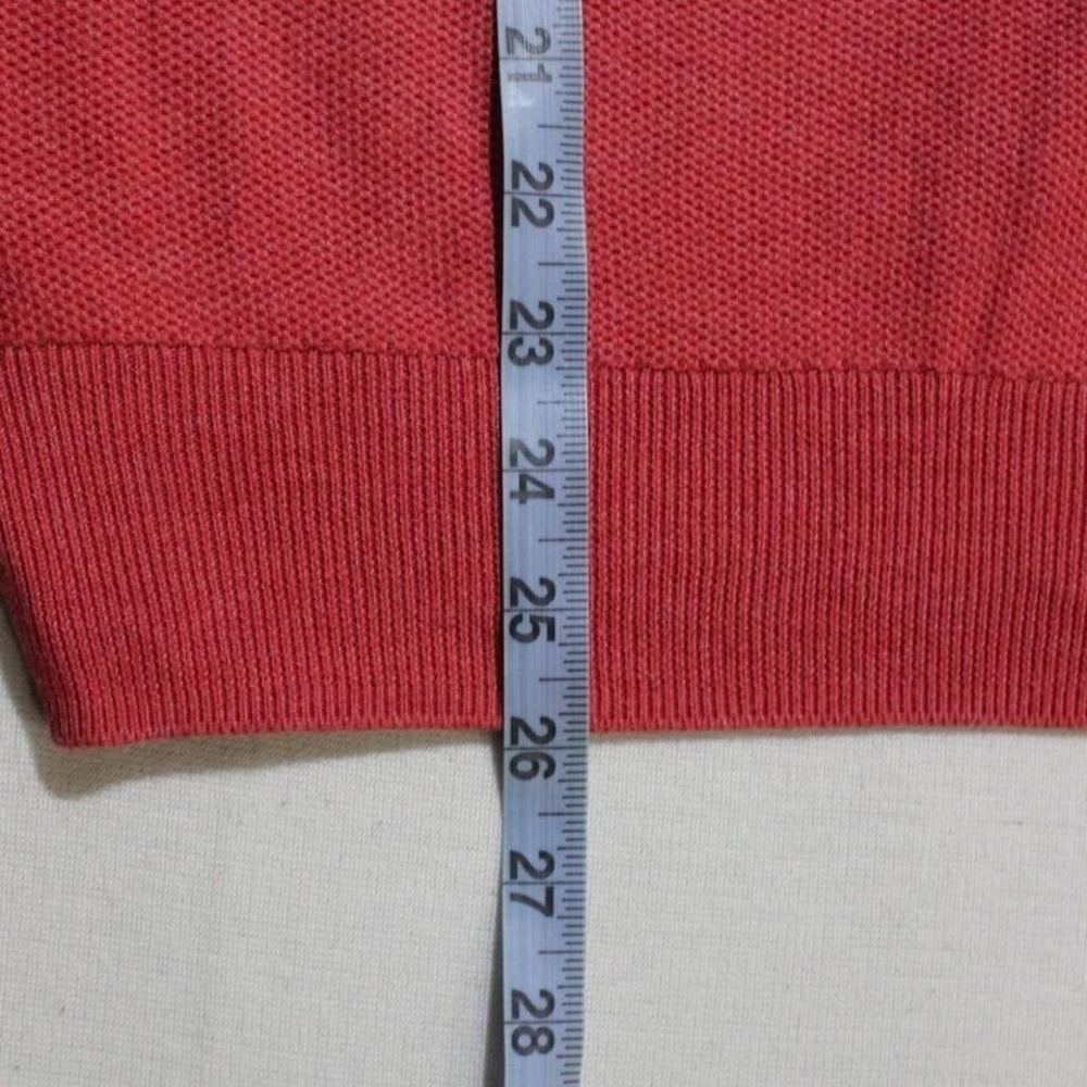Mens Y2K Style Preppy Professional Polo Ralph Lauren Pink 1/4 Zip Sweater - Picture 7 of 8